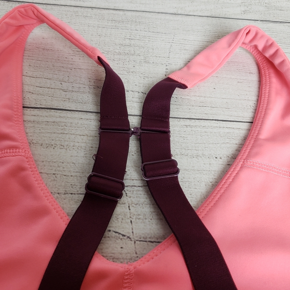 Women's Fabletics Adjustable Pink Purple Sports Bra - Picture 11 of 14